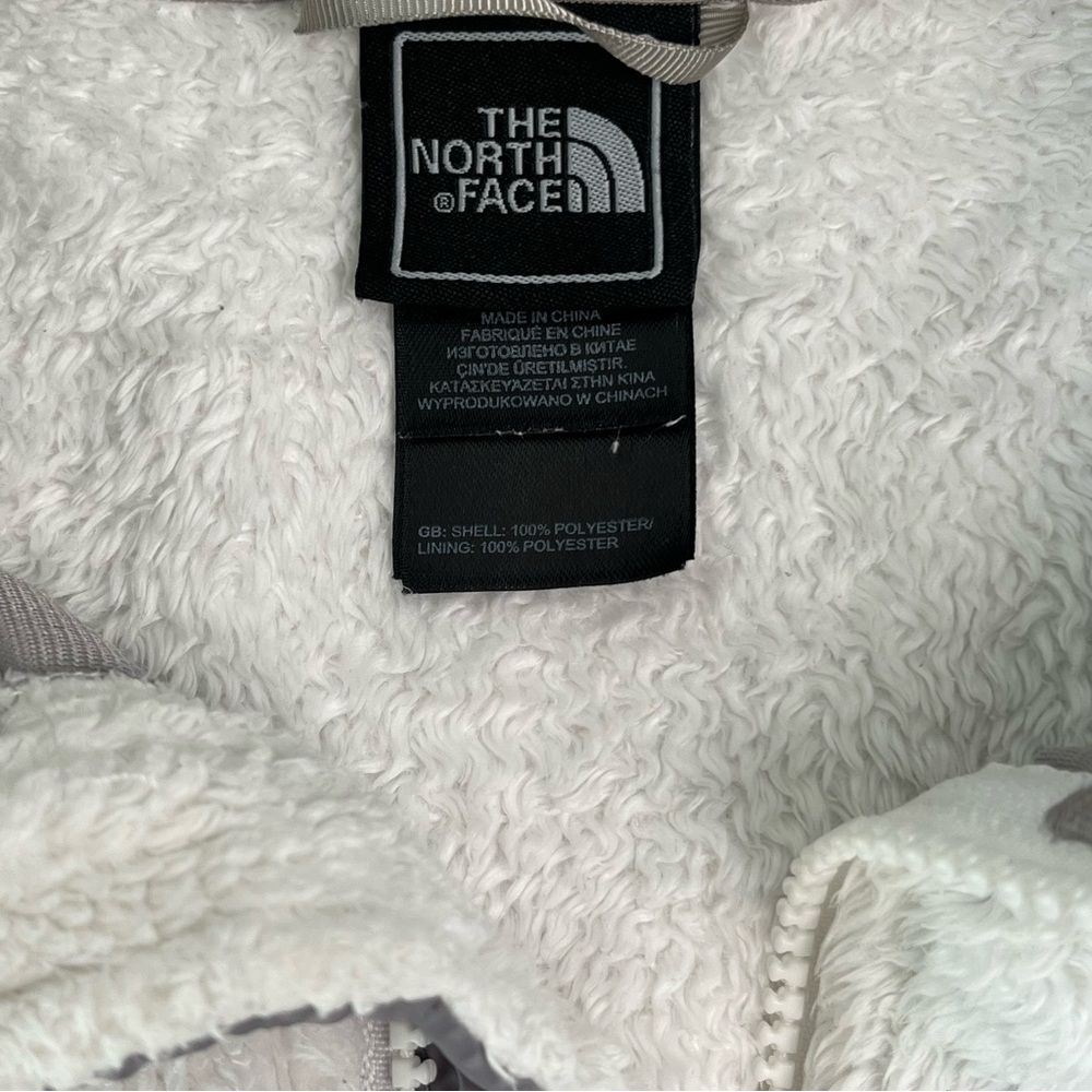 The North Face White Teddy Fleece Full Zip Jacket Women's Size Large - Picture 3 of 9